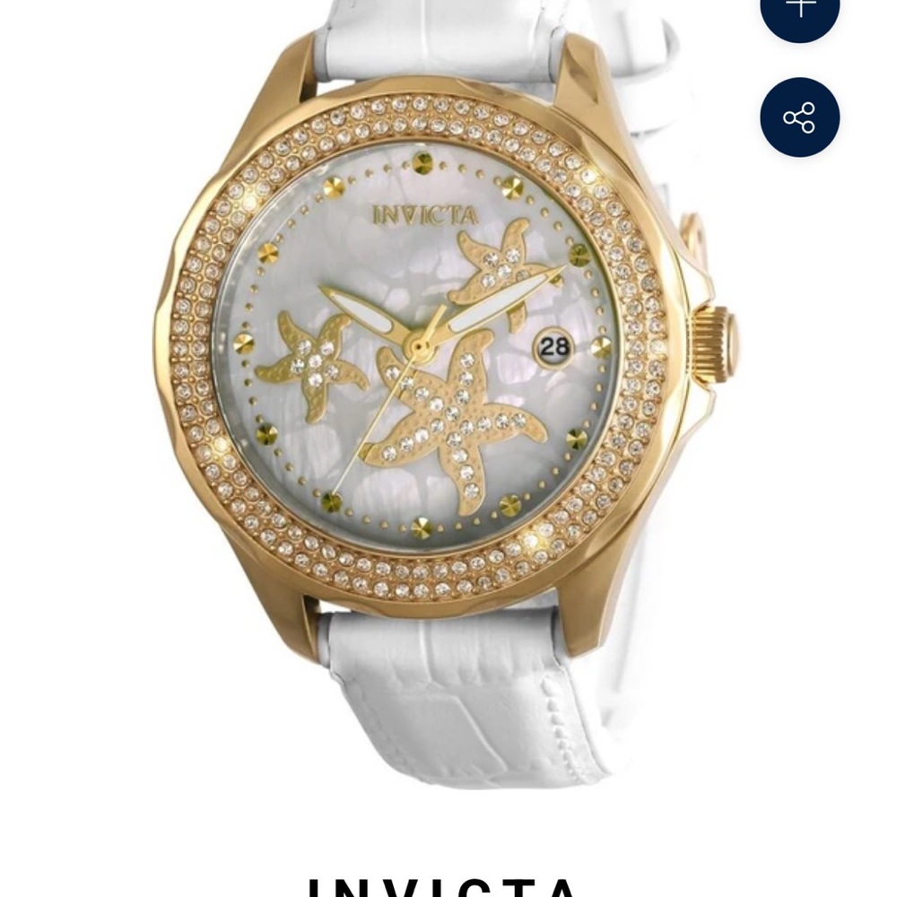 WILDFLOWER STARFISH QUARTZ CRYSTAL LADIES WATCH